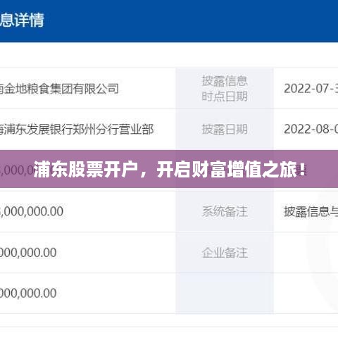 浦東股票開戶，開啟財富增值之旅！