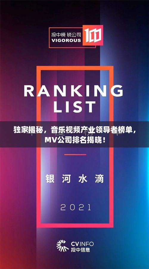 獨家揭秘，音樂視頻產(chǎn)業(yè)領(lǐng)導者榜單，MV公司排名揭曉！