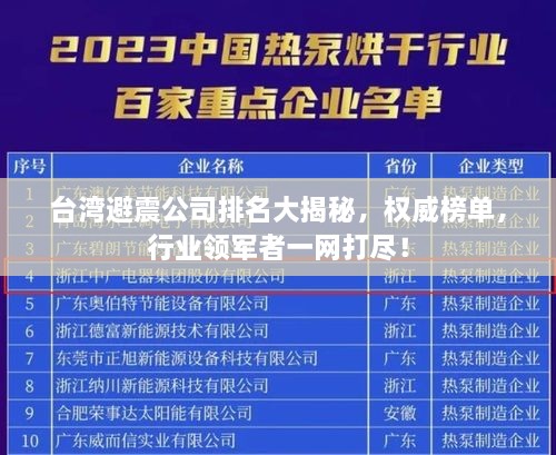臺灣避震公司排名大揭秘，權威榜單，行業(yè)領軍者一網(wǎng)打盡！