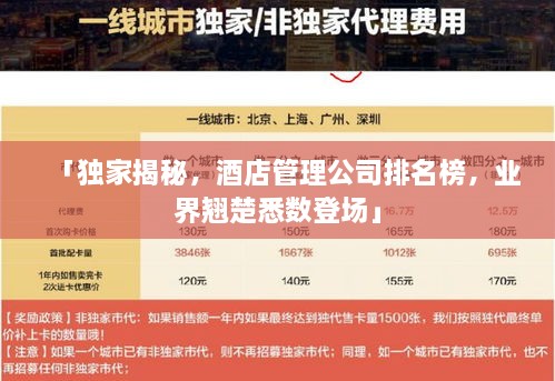 「獨(dú)家揭秘，酒店管理公司排名榜，業(yè)界翹楚悉數(shù)登場(chǎng)」