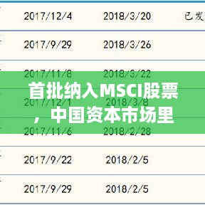 首批納入MSCI股票，中國(guó)資本市場(chǎng)里程碑事件揭曉！